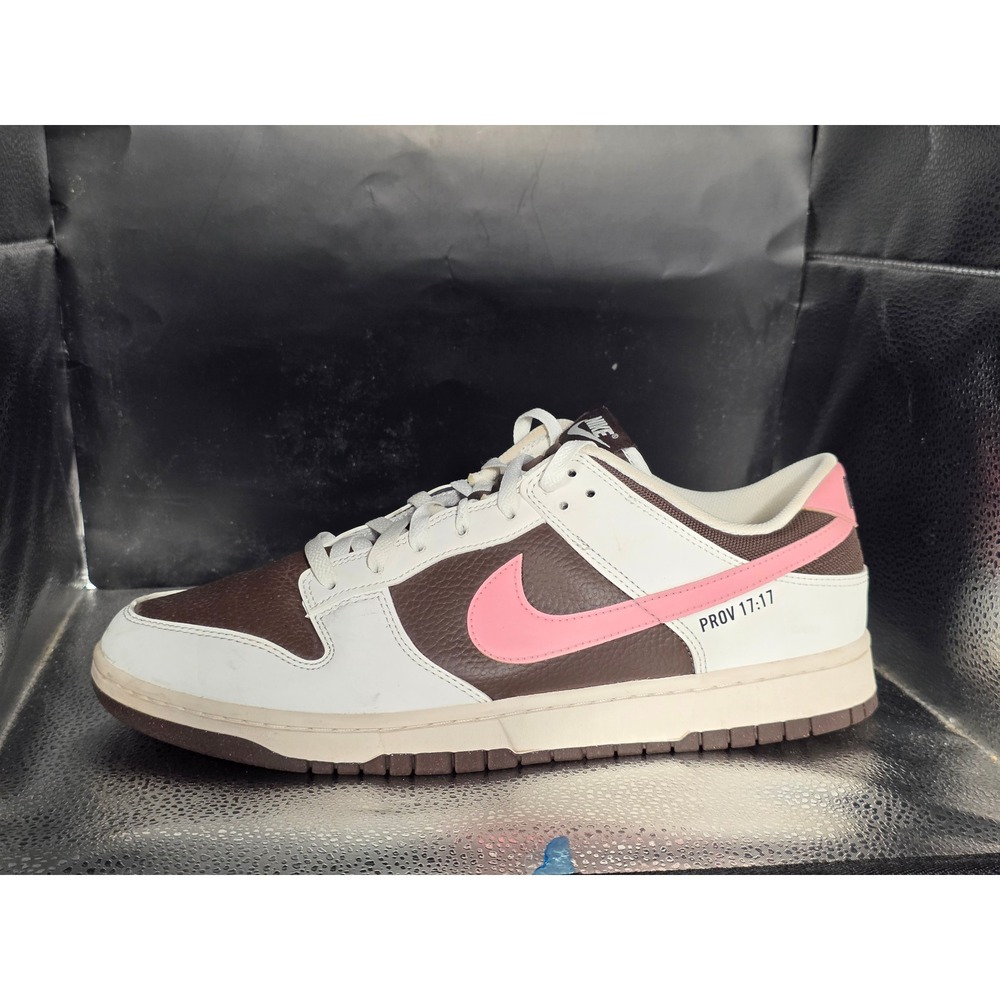 Nike Dunk Low By You Mens Size 13 Brown Pink Sail Custom Shoes HF4292-100